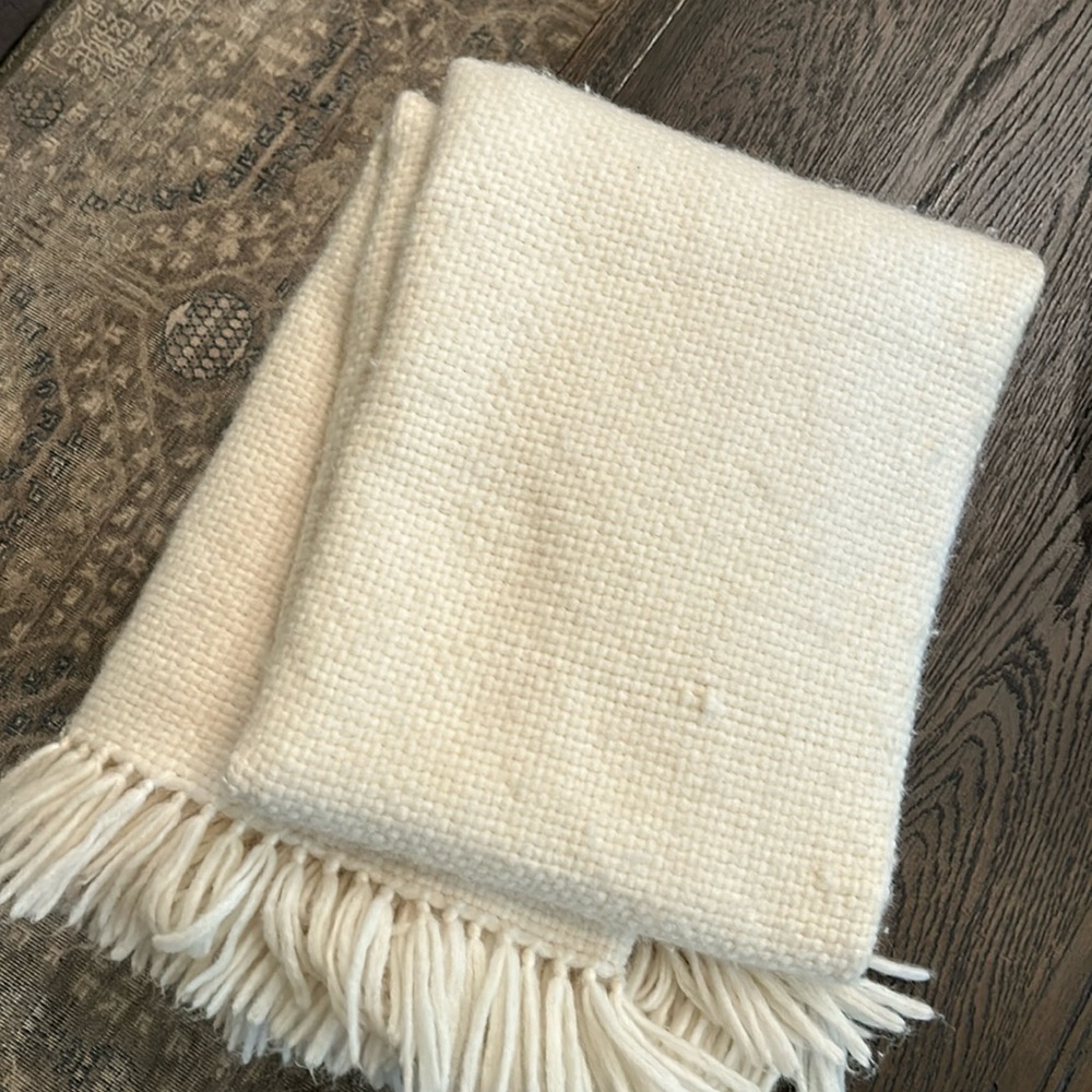 Jenni Kayne Baby Alpaca Throw Ivory